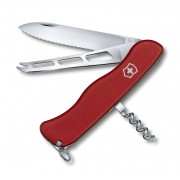 Нож перочинный VICTORINOX Cheese Knife, 111 мм, 6 функций, с фиксатором лезвия, красный