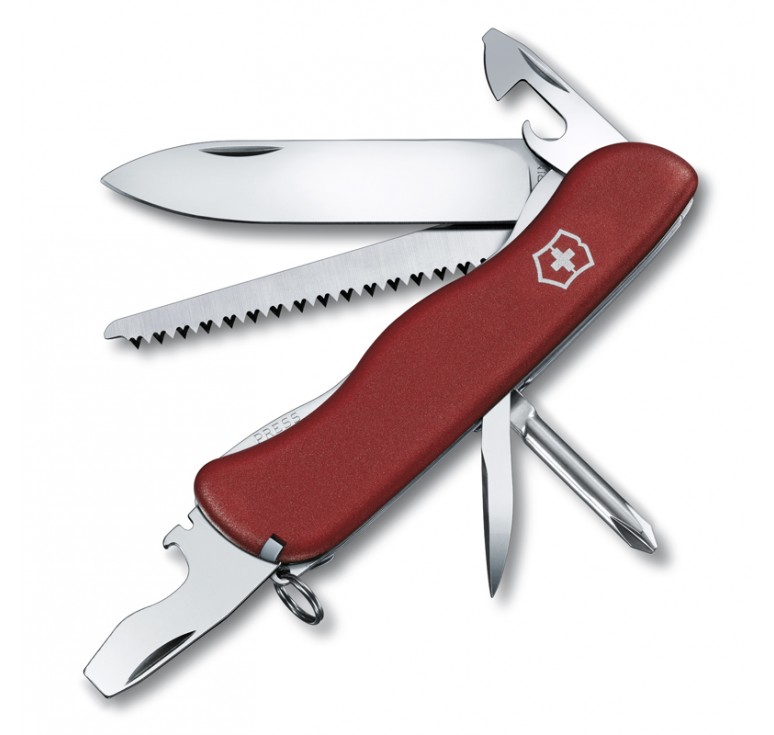 Нож перочинный VICTORINOX Trailmaster, 111 мм, 12 функций, с фиксатором лезвия, красный