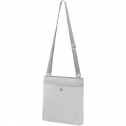 Сумка VICTORINOX Victoria Affinity, серебристая, нейлон/кожа/микрозамша, 25x4x27 см, 3 л